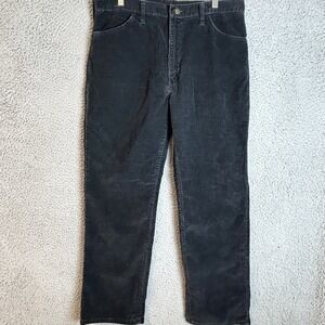 VTG Rustler Mens 34x28 (Originally 36x30) Black Corduroy Pants Wide Made In USA